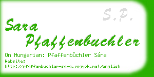 sara pfaffenbuchler business card