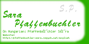 sara pfaffenbuchler business card